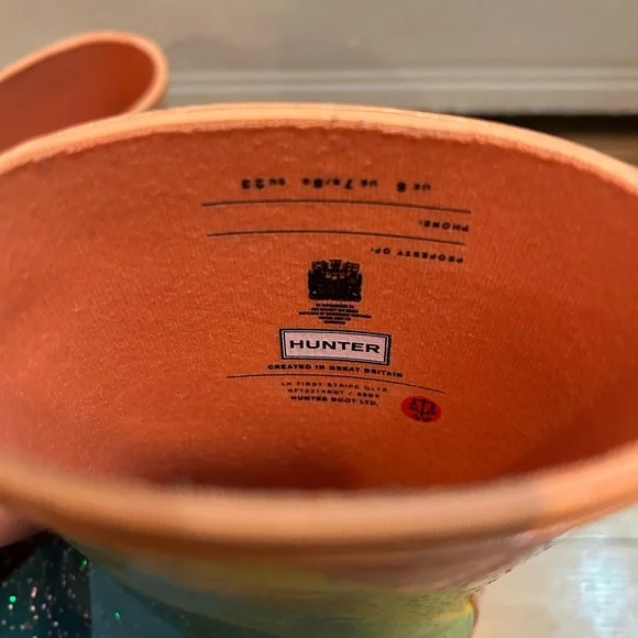 Hunter rain boots rainbow toddler size 7 EUC - Picture 3 of 4